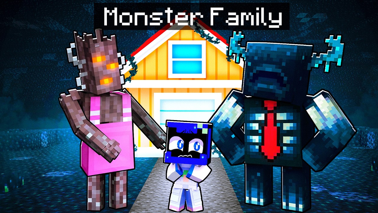 SURVIVING a MONSTER ONLY FAMILY in Minecraft!