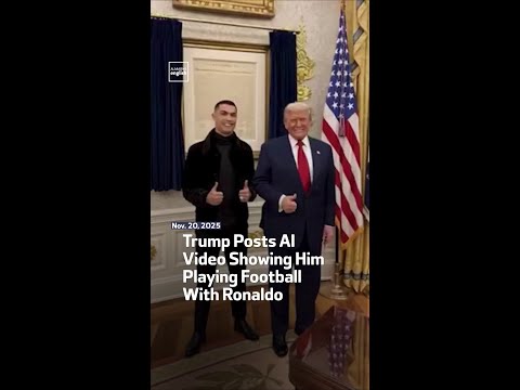 Trump Posts AI Video Showing Him Playing Football With Ronaldo