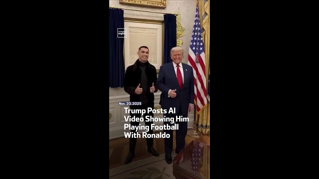 Trump Posts AI Video Showing Him Playing Football With Ronaldo