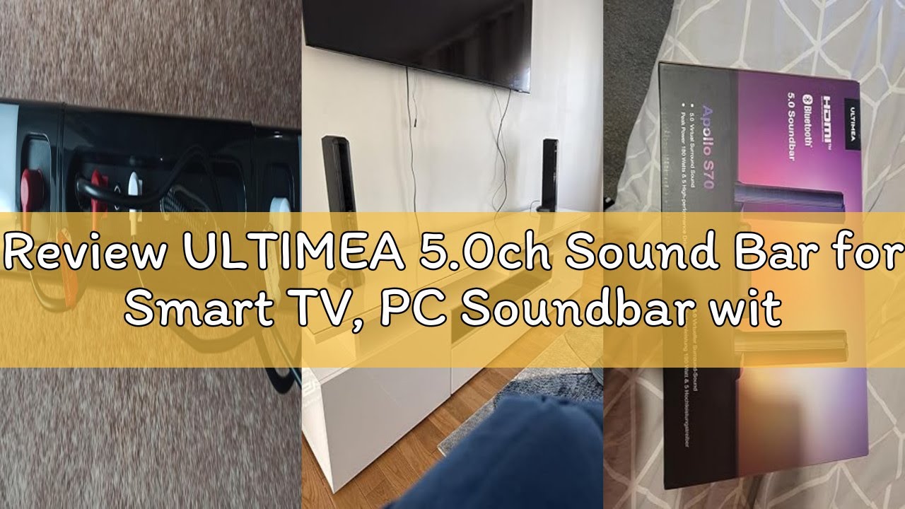 Review ULTIMEA 5.0ch Sound Bar for Smart TV, PC Soundbar with RGB Light, Detachable Soundbar with Ap