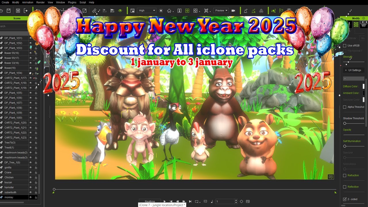 Animals packs | Talking Animals | Indian Characters | Muslim Characters | Animated Fruits for iclone