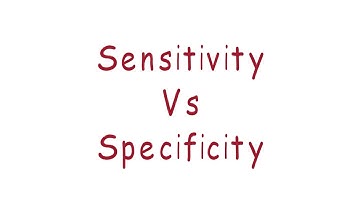 Sensitivity vs Specificity - Machine Learning