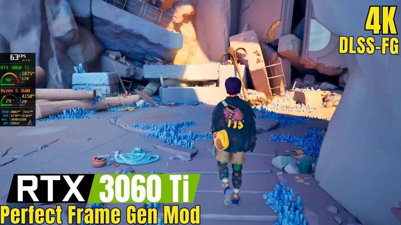 [4K] Jusant Frame Gen Mod LukeFZ | RTX 3060 Ti | Performance test