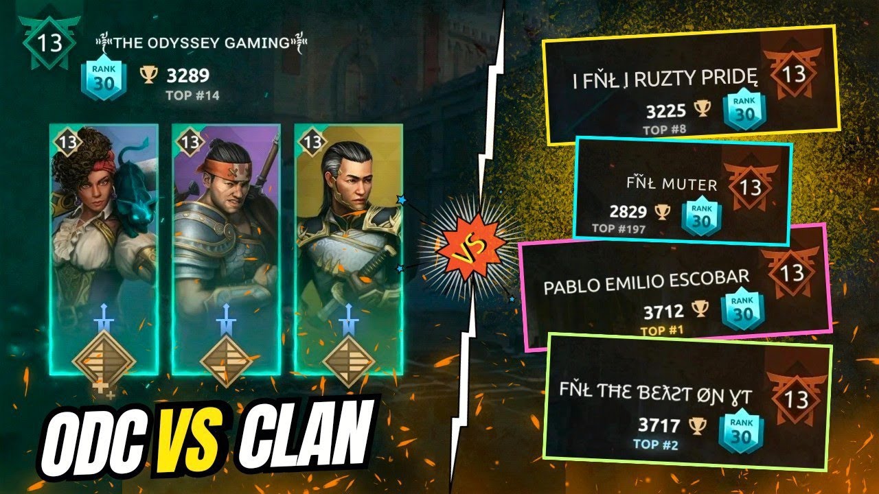 Odyssey vs FNL Clan ⚔️ *Strongest Clan* Part - 5  Eye burning Matches || Shadow Fight 4 Arena