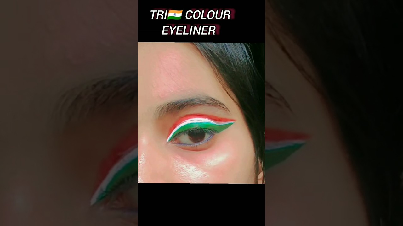 ||Indian Flag🇮🇳inspired makeup || color liner 