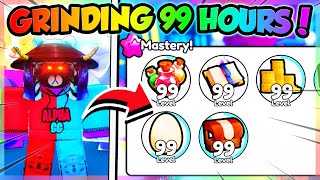 GRINDING *99 HOURS* for LVL 99 MASTERY in PET SIMULATOR 99!! (Roblox)
