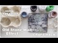 DIY Old Stone Wall Effect ♡ Craft Life Hack ♡ using egg carton ♡ Maremi's Small Art ♡