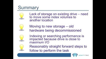 Enterprise Vault 9 - How to move an Index Volume