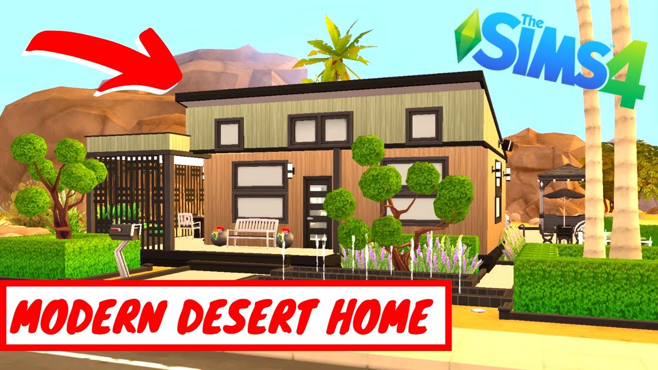 TINY MODERN DESERT HOME | SIMS 4 SPEED BUILD + NO CC | Grimsimmer