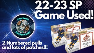 New Upper Deck 22-23 SP Game Used Dual Hobby Box Break! Four Hits Per Box!