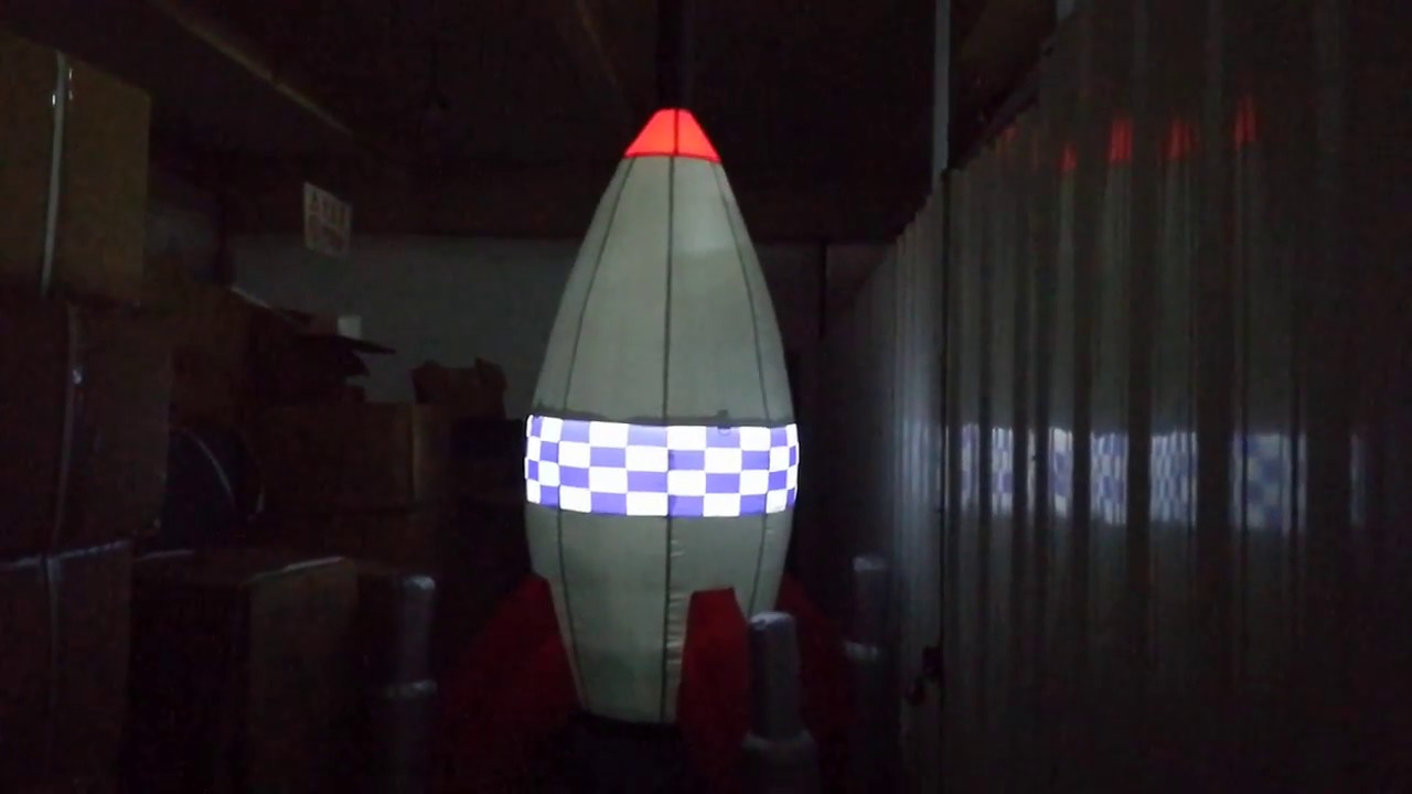 inflatable world inflatable rocket in the dark