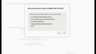 How to delete a full text file from your Research Gate publication