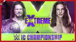 A.J. Styles Vs. Matt Riddle (WWE Intercontinental Championship) : Extreme Rules (WWE 2K20)