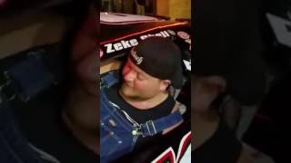 Catfish Cooley in racecar