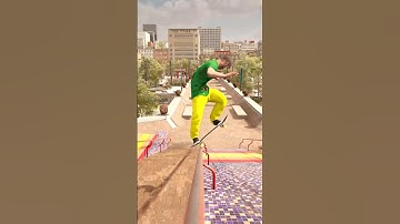 A Perfectly Balanced "Fs Bluntslide" on a Long Handrail in Session (Skate Sim) 😅 #shorts