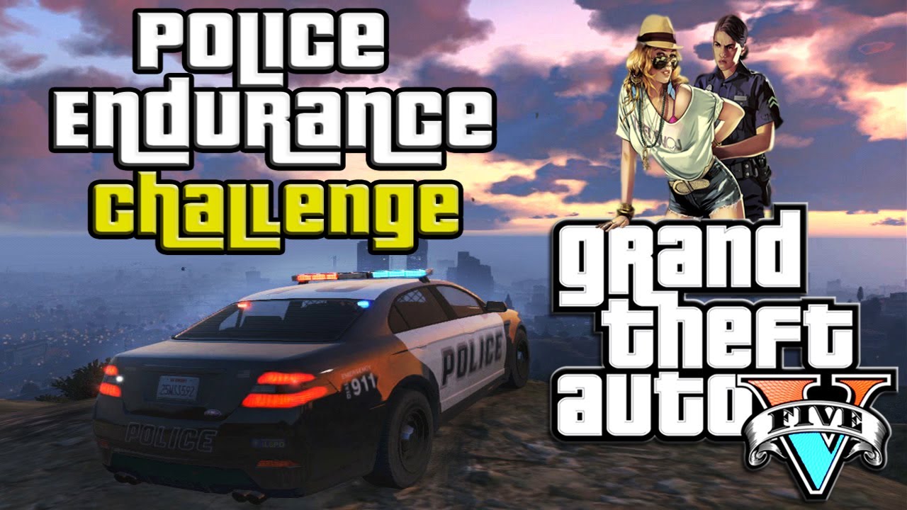GTA V Challenges! | Police Endurance | "Pogo" The Boobed Chimp
