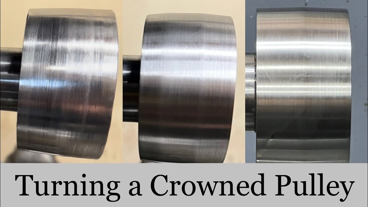 Part 5 : On the lathe to turn a crowned drive pulley on a Brown and Sharpe  no 2 surface grinder 