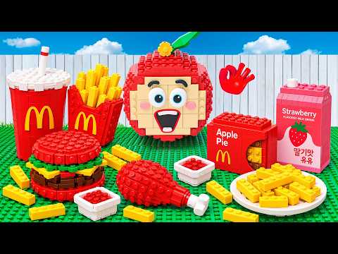 [1 HOUR] LEGO FOOD MUKBANG : The Ultimate Compilation of Fast Food McDonald ASMR Challenge IRL