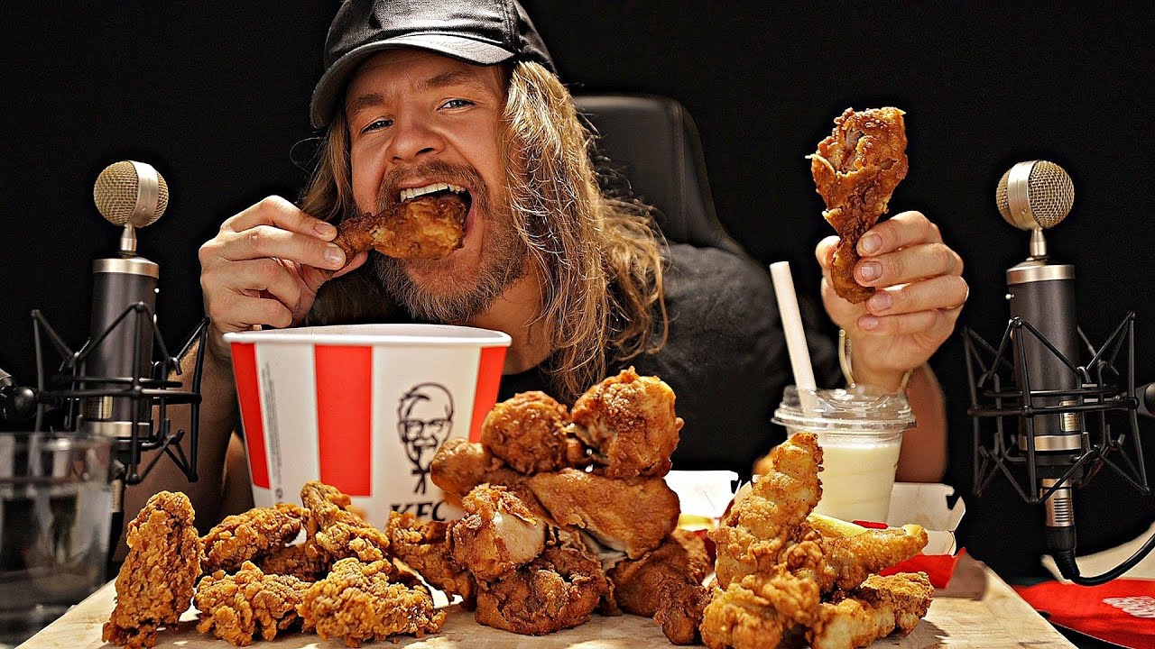 [ASMR] Eating KFC WICKED Variety Bucket [Crispy Crunchy Triggers] YouTube