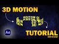 Smooth Text Animation in After Effects |  after effects text animation tutorial | 3d Animation