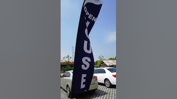 Double Sides Feather Shape Beach Falgs