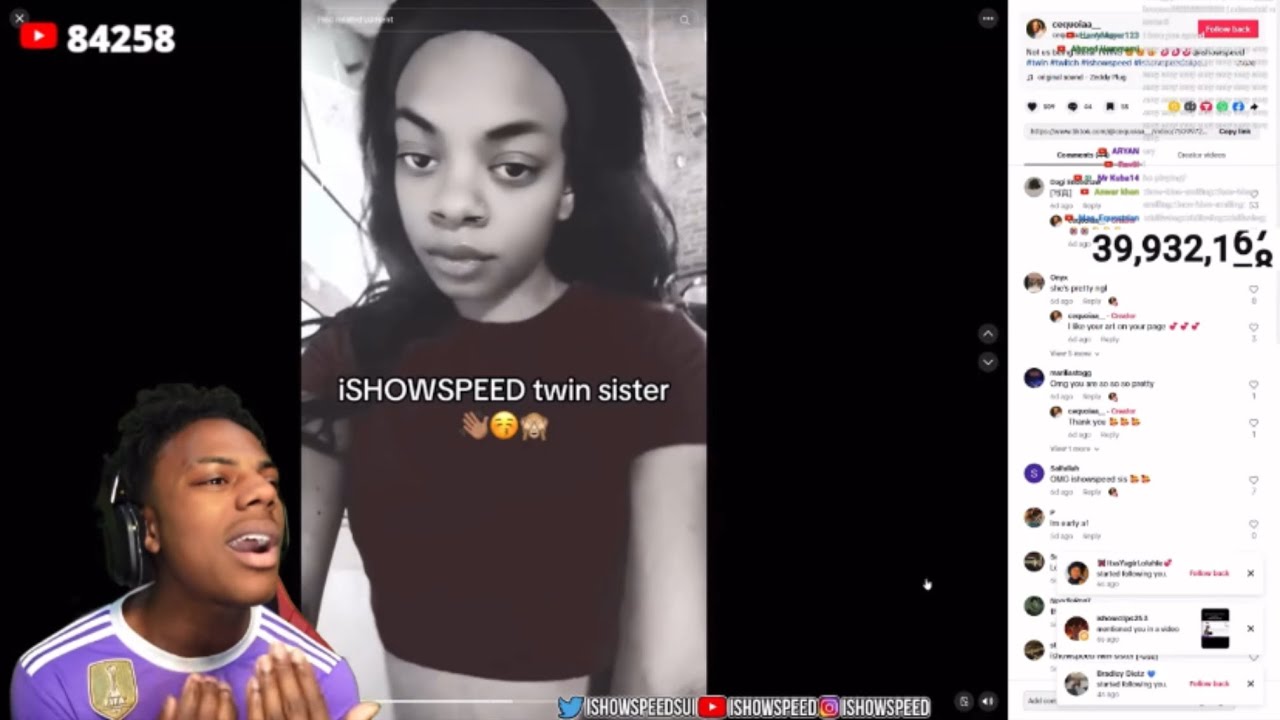 iShowSpeed Reacts To His Twin Sister TikTok 😂