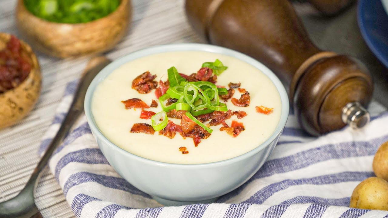 Creamy CHEDDAR BAKED POTATO SOUP - BOB EVANS COPYCAT | Recipes.net