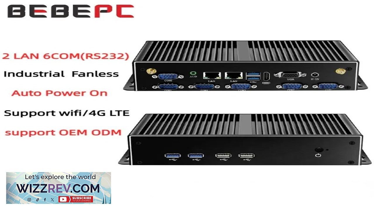 Mini Industrial PC Fanless Dual LAN 6*COM 4G LTE Core i5 4200U Review