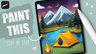 Painting a Camping Landscape in Procreate