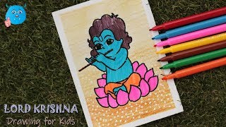 krishna drawing easy draw lord step pencil