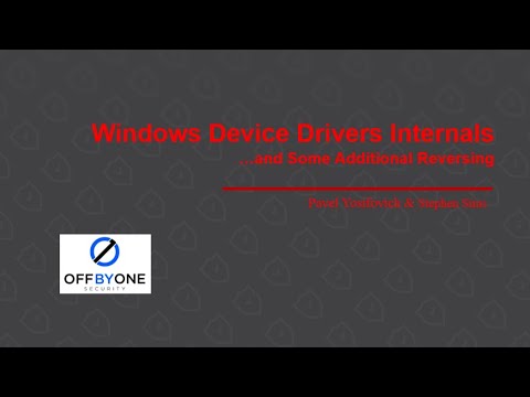 Windows Device Drivers Internals and some Reversing - YouTube
