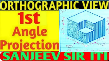 How To Draw Isometric view change from Orthographic projection in 1st Angle Projectio#sanjeevsiriti#