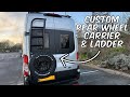 Ford Transit Spare Wheel Carrier & Ladder Combo by Faru Expedition vehicles