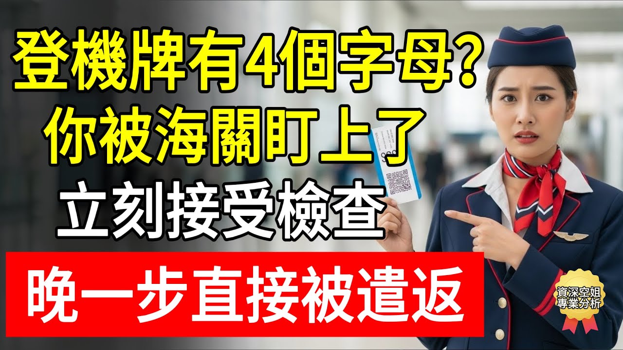 登機牌有4個字母？你被海關盯上了！立刻接受檢查，晚一步直接被遣返！