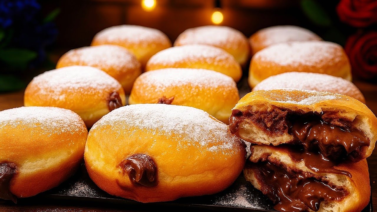 Die besten Berliner mit Schokofüllung 🍩✨ | So weich und himmlisch lecker!