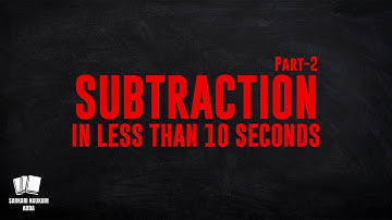 Subtraction Part 2 in Hindi & English | Vedic Maths Trick