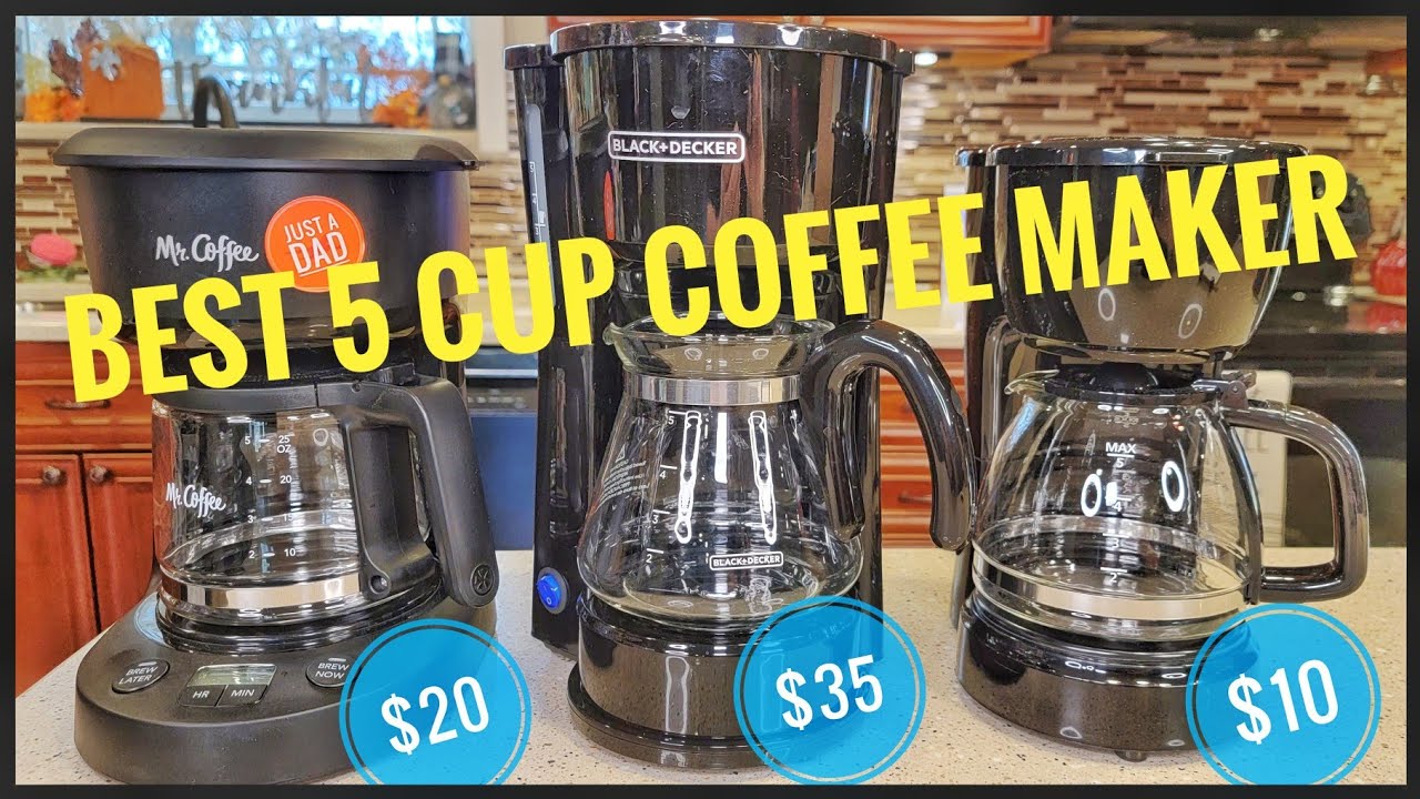 Mainstays Black 5 Cup Drip Coffee Maker