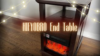 🔥REVIEW🔥 HIFYOBRO End Table with Electric Fireplace, Fast Charging Station, Side Table on Wheels by Battle Team 32 views 1 month ago 2 minutes, 29 seconds