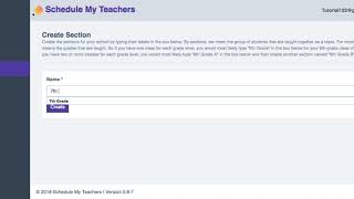 How To Create Sections: Schedule My Teachers Tutorial Series