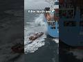 because of bigwaves the pilot boat hit the newly built container ship 🚢