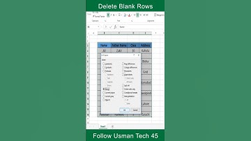 Delete Blank Rows in Ms Excel shortcut keys  // Smart Tips & Tricks #excel #tricks #tips #shorts #yt
