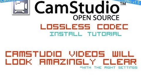 How to Install CamStudio Lossless Codec Without .exe File