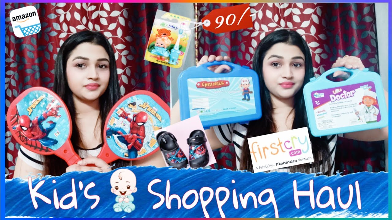 Kid's Shopping Haul! Amazon kids products! First cry Haul
