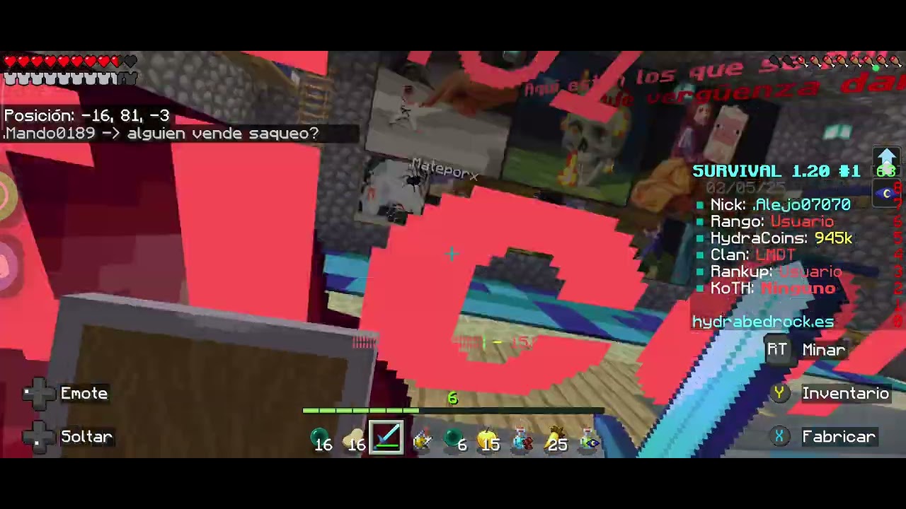 Prueba de hacker Hydracraft Bedrock