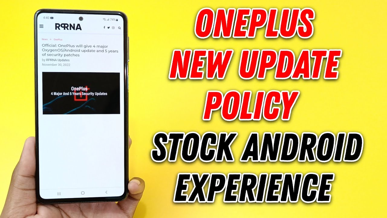 OnePlus New Update Policy & Stock Android Experience - YouTube