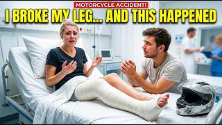 I Broke My Leg in a Motorcycle Crash… Then Everything Got Worse 😳 #motorcycle #accident #storytime