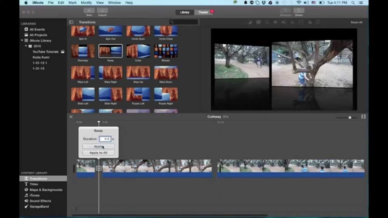 how to crop the video in imovie