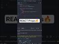 React Props explained in just 60 seconds!🔥#reactjs #reactprops #coding #frontenddeveloper #mernstack