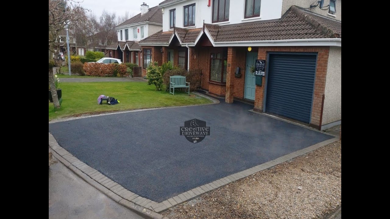 SMA Tarmac Driveway with Birch Border in Corbally, Limerick