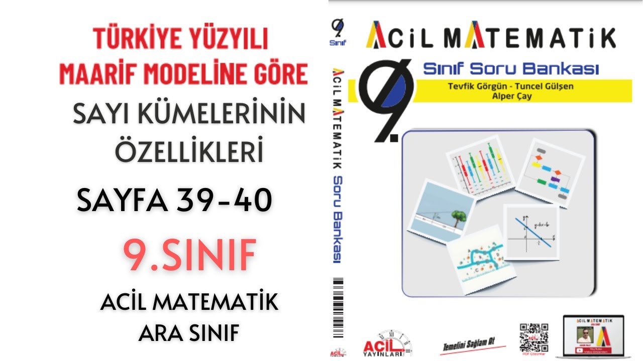 9.Sınıf Soru Bankası 1.TEMA Sayı Kümelerinin Özellikleri (Sayfa 39-40)